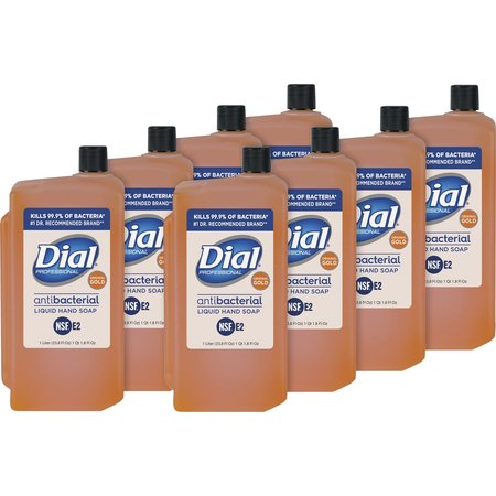 DIAL 33.8 fl oz (1000 mL) Gold Antibacterial Liquid Hand Soap Refill 8 PK DIA84019CT